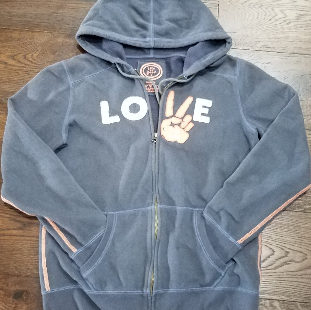 PEACE/LOVE Zip up hoodie Life Is Good
